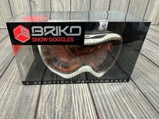 Briko Snow Goggles Art OLLY Ski Goggle Gold Flowers Frames NEW Damaged Packaging