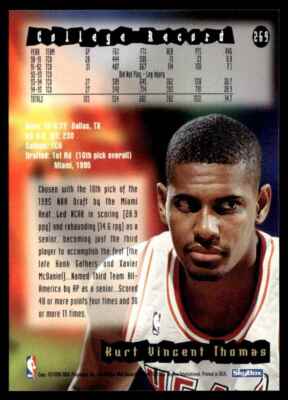 1996-97 Hoops Rookie Kurt Vincent Thomas Seattle SuperSonics #269