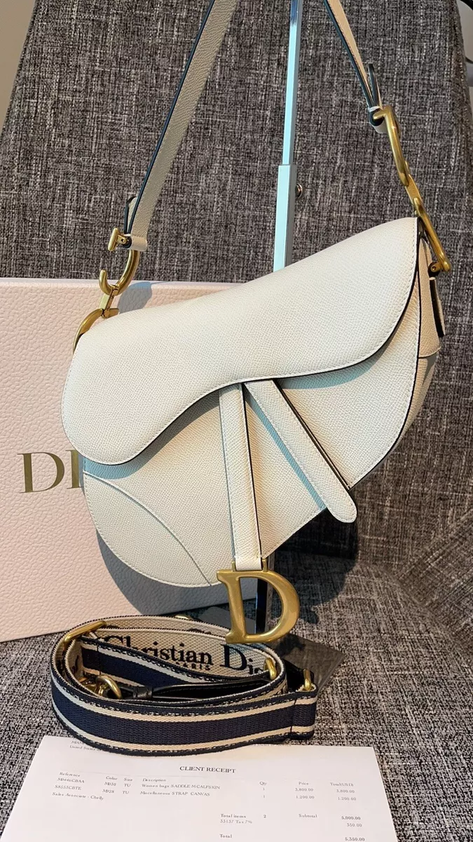 christian dior bag Medium Saddle White Bag  eBay