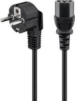 Abgewinkeltes KaltgeräTe,Schutzkontaktstecker Kabel, (3*0,75 Mm²), Schwarz,2,5 M