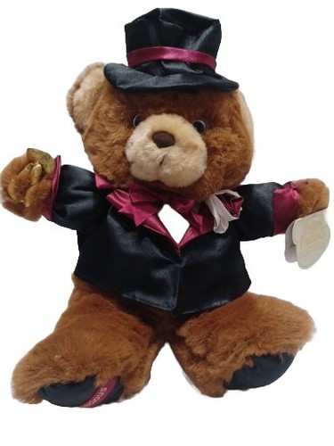 Teddy Precious Dan Dee Brown Teddy Bear Plush Vintage With Tags Christmas Gifts - Picture 3 of 10