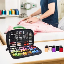 Professional Sewing Kit DIY Mini Leather Craft Tools Needles Thread Scissor 90PC