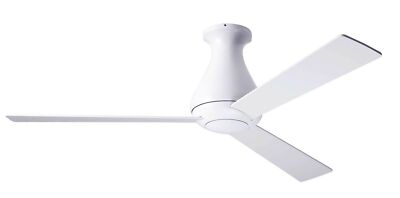 Modern Fan Company Altus Gloss White 42'' Flush Ceiling Fan with Remote Control