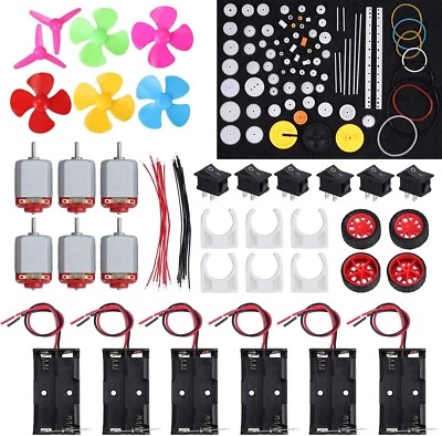 Mini Electric Motor Kit 3V 12V with 6 DC Motors and Various Propellers UK STOCK