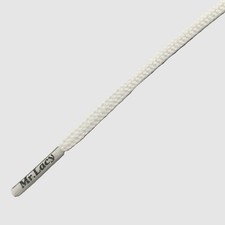 Laces for football shoes Mr Lacy Goalies slim White 125 cm long 4 mm wide