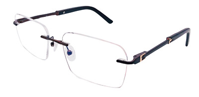 RSINC Unisex Rimless Metal Frame Fashion Optical Tom Brown Brown 55-17-142 IB-16