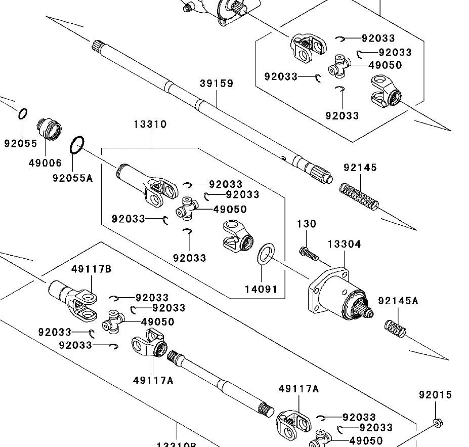 Корпус несущего подшипника приводного вала KAWASAKI 610 / SX Mule заменяет 13304-0002 - Изображение 3 из 4