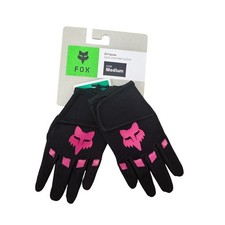 Fox Dirtpaw Kids Medium Black Pink Dirt Bike Motocross Gloves