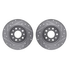 For Fiat 500L 14-19 R1 Concepts Drilled & Slotted Rear Brake Rotor Set