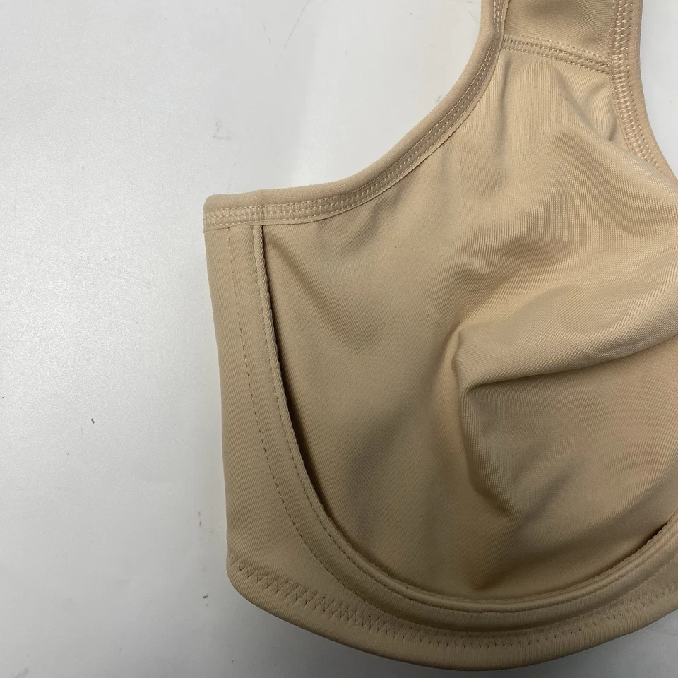 Sujetador Wacoal Simone Sport Beige Alto Impacto Sin Forro Con Aros Figura Completa Talla 36DD Foto 2 de 4