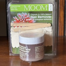 Kit de cera facial/viaje orgánica MOOM aloe, aceite de árbol de té y manzanilla 1,6 oz nuevo/sellado