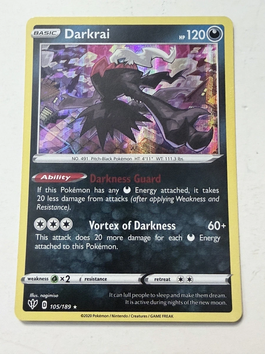 Darkrai 105/189 Swsh03: Darkness Ablaze Just Listed 2026