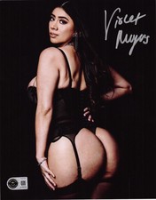 Violet Myers Signed 8x10 Photo Adult Star Authentic Autograph Beckett Witness