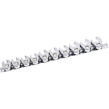 Klutch 38in. Drive Crowfoot Flare Nut Wrench Set 10-pc. Metric