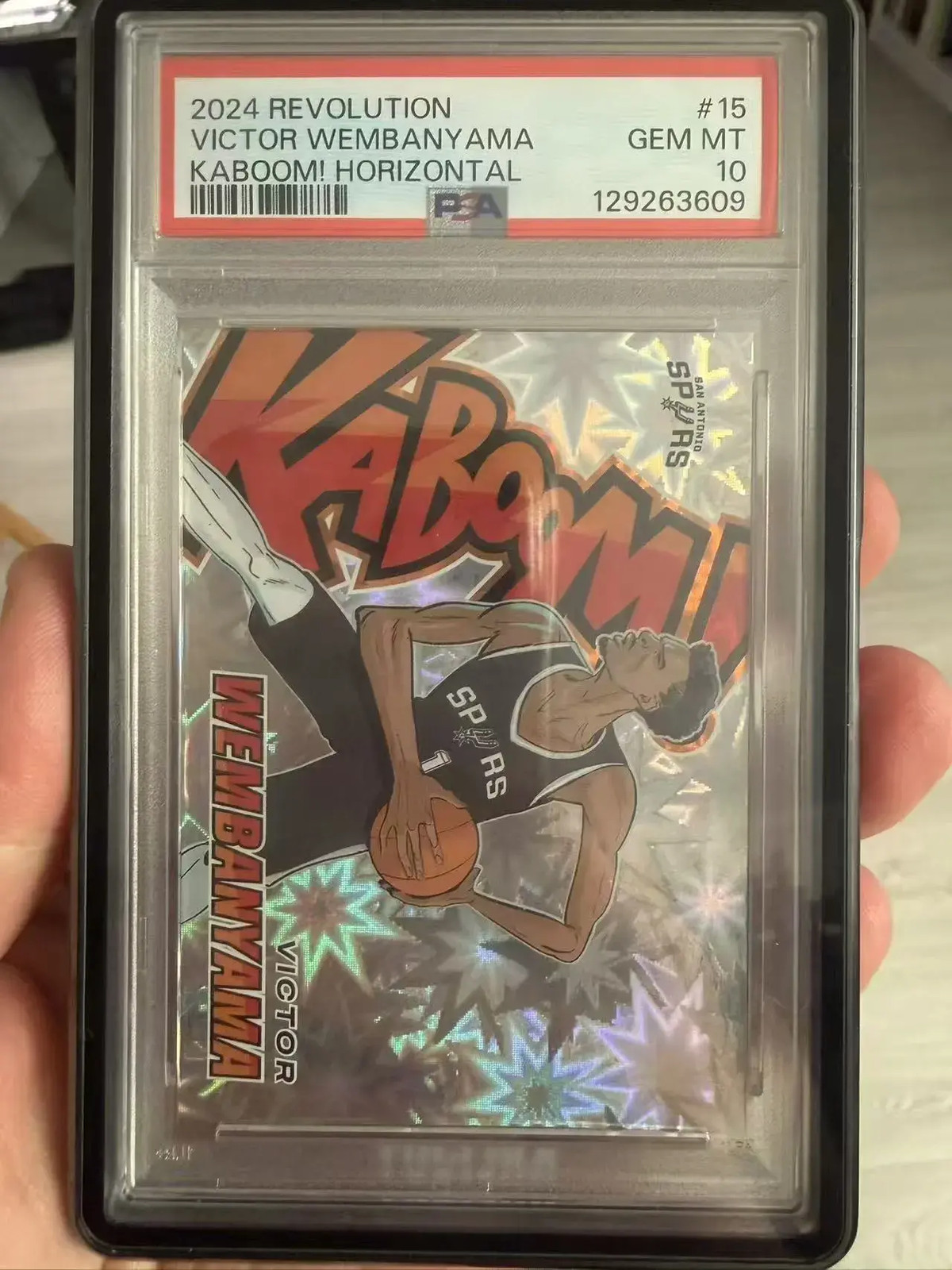 2024 Panini Revolution Kaboom! Horizontal #15 Victor Wembanyama PSA 10 VN55