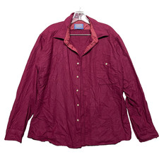 Vintage Pendleton Button Shirt Distressed Wool XL Red Work Comfort USA Hunt USED