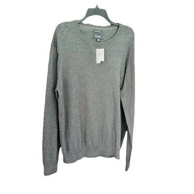 Wallin & Bros. Mens Long Sleeve Grey Castle Rock Crew Neck Sweater Size XL NWT