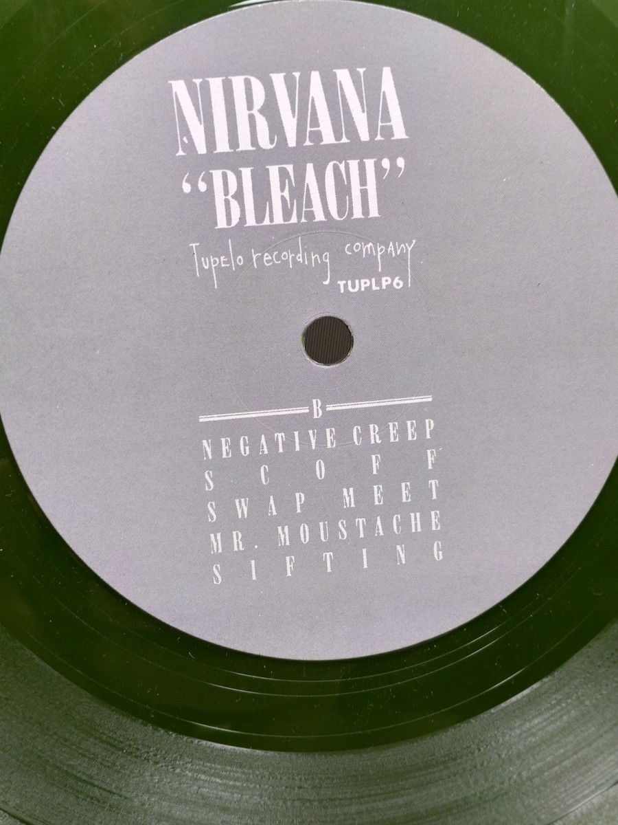 Nirvana Bleach Tupelo LP RARE UK 1st Press Original White Vinyl