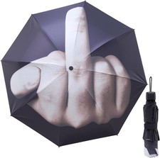 Middle Finger Umbrella, Funny Folding a Creative Gag Gift for Men...