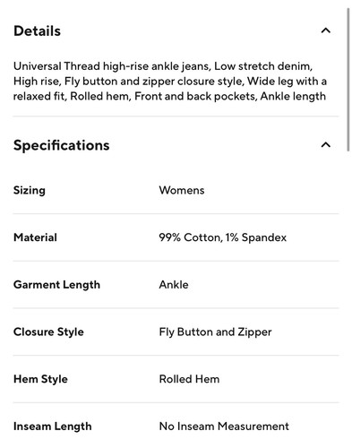 Damen High Rise Sailor Wide Leg Ankle Jeans 12 Baumwolle Denim Relaxed Fit Grün - Bild 5 von 7