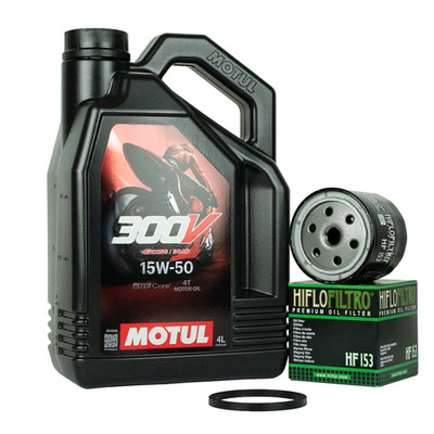 Ölwechsel Motul 15W50 4L + Ölfilter Hiflo HF153 für Ducati Ölwechselset Motorrad