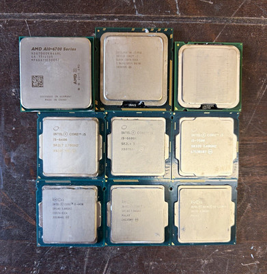 CPU Prozessor Konvolut 9 Stück Ungetestet Intel Core I 5 7-Gen Pentium AMD Top 
