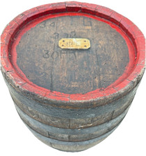 ANTICA BOTTE DI VINO EPOCA LEGNO ROVERE ATTREZZATURA RURALE SHABBY CHIC ARREDO