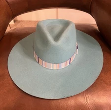 Twister Pinch Front Girls Cowboy Hat Felt Stripe Band Cowgirl Western