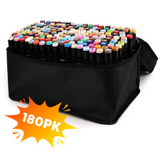180 Colors Art Markers Pens, Dual Tips Alcohol Markers Permanent Sketch Markers