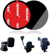 Adhesive Dashboard Pad Mounting Disk for Suction Cup Phone 2.87 inches, Black