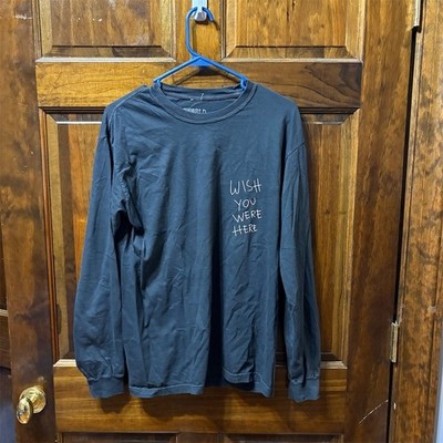 Astroworld Cactus Jack Wish You Were Here T-Shirt Mens M Black Long Sleeve