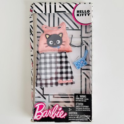 Barbie Fashion Pack Sanrio Hello Kitty Chococat Top, Rock & Handtasche Zubehör.