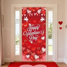 Valentine Door Cover Banner Love Happy Valentine's Day Decorations Romantic Hear