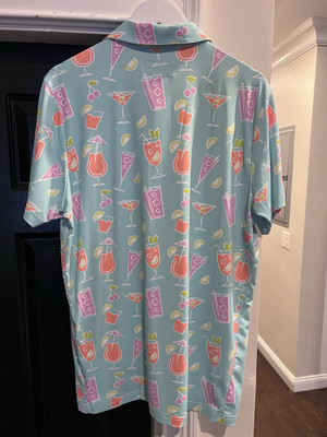 Tipsy Elves MEN'S LARGE COCKTAIL CADDY GOLF POLO