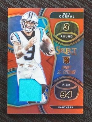 2022 Panini Select DS-3 Matt Corral Draft Selections Mem Red Prizm Panthers