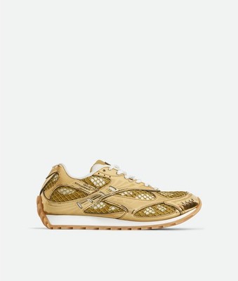 Bottega Veneta Orbit Sneaker Women Shoes, 6-11 US Size, Gold/white