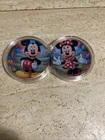 (2) 1oz Mickey And Minney Colorized Copper In Infinity Capsule Dual Sided
