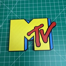 3d Printed MTV Logo Sign Wall Desk Shelf Fan ...