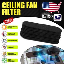 10 Pcs Ceiling Fan Filters for Blades- Activated Carbon Ceiling Fan Air Purifier