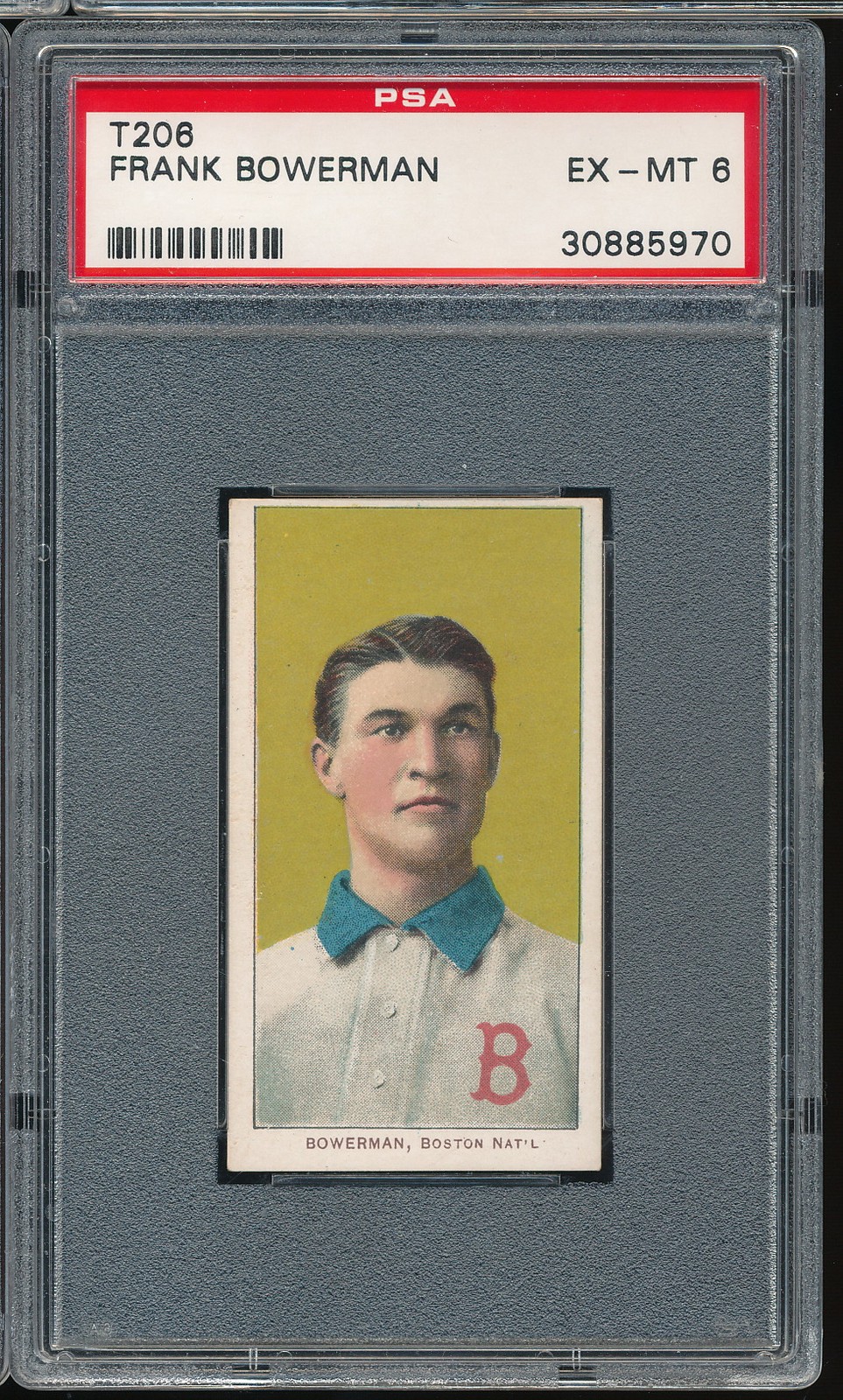 T206 Piedmont 150/25 Frank Bowerman PSA 6 - Boston