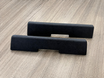 1965 1966 1967 Chevy Impala Caprice 2 Door Hardtop Black Arm Rest Pads Pair LH R