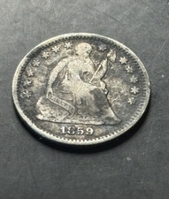 1859 O Seated Liberty Half Dime- New Orleans,  Nice Details FREE SHIPPING