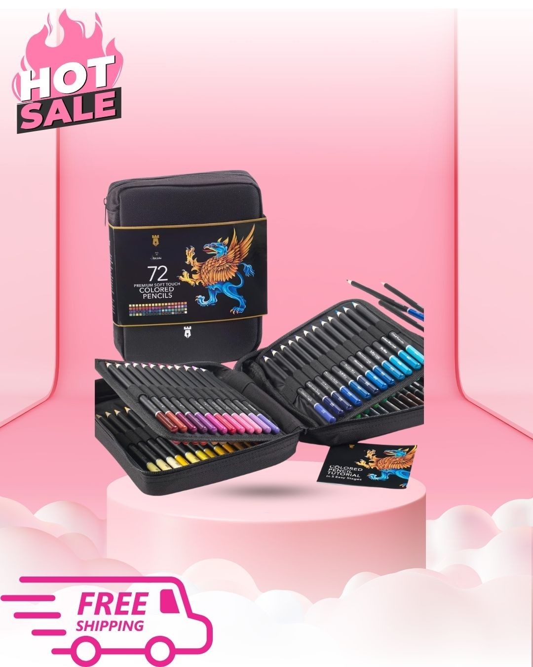 Set Soft Core With Zipper Case For Artists & Adults
