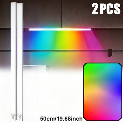 2Pack LED Motion Sensor Lighting Bar, Under Cabinet Light RGB Color Lamps 50CM
