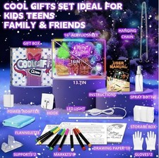 16" LED Drawing Board for Kids - 4 Modes, 18 Tracing Pages, Acrylic LED Not