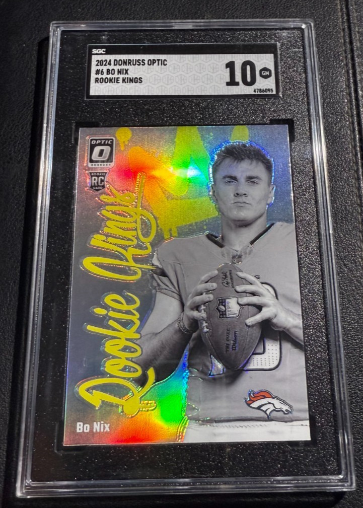 2024 Donruss Optic Rookie Kings Bo Nix Rc SGC 10 Gem Mint 6