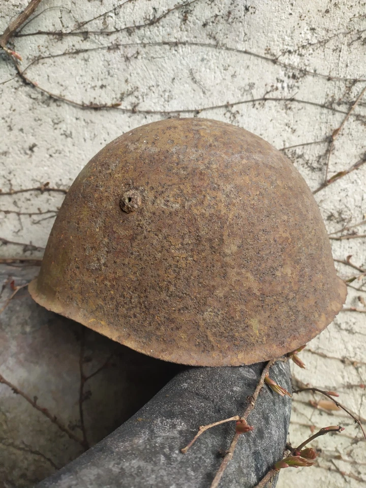 elmetto Italiano m33 REI Relic Scavo Ww2 Bellico guscio - Immagine 3 di 4