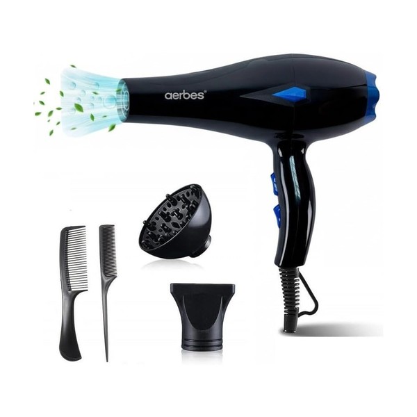 Secador de Pelo Profesional Iónico 3800w iones Motor AC 3 Temperaturas 2 Veloci