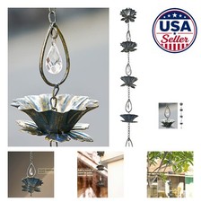 8.5Ft Rain Chain for Gutters Lotus Decorative...
