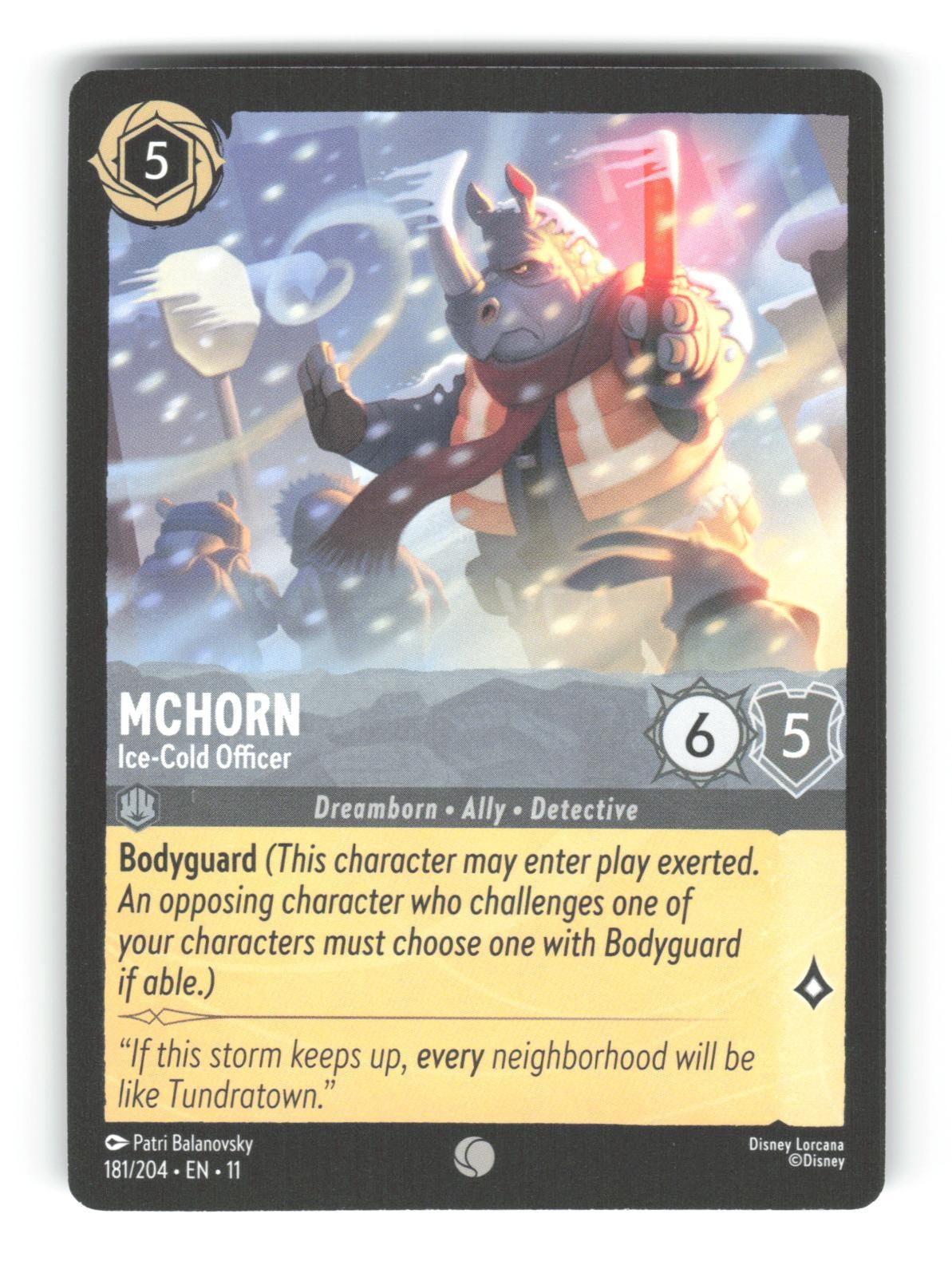 Winterspell 181/204 McHorn - Ice-Cold Officer Common